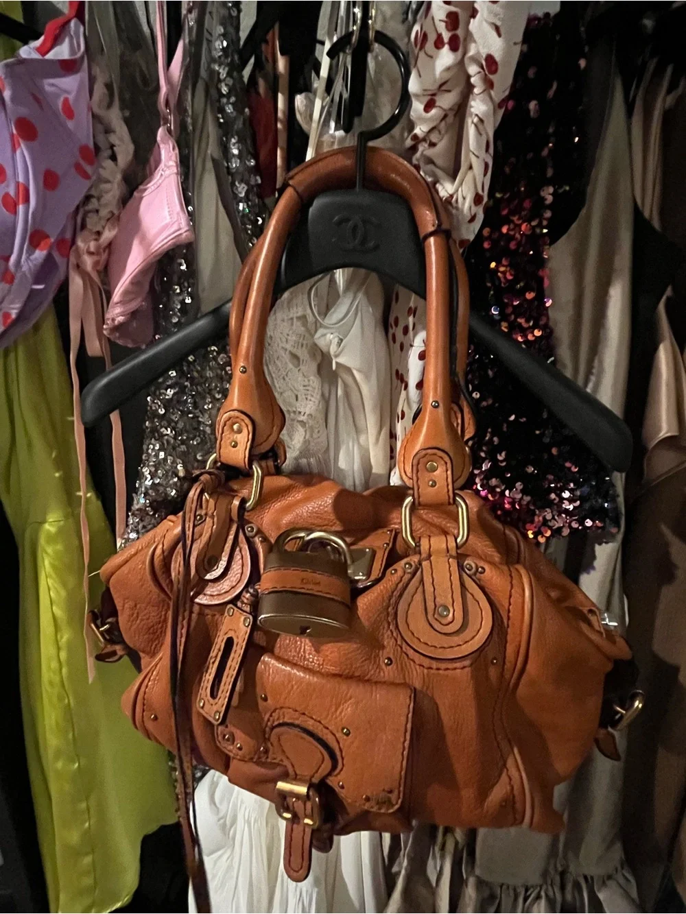 CHLOE PADDINGTON Leather Slouch Shoulder Bag (LOCK & KEY ) ICONIC Early 2000s 🤎 - Picture 2 of 16